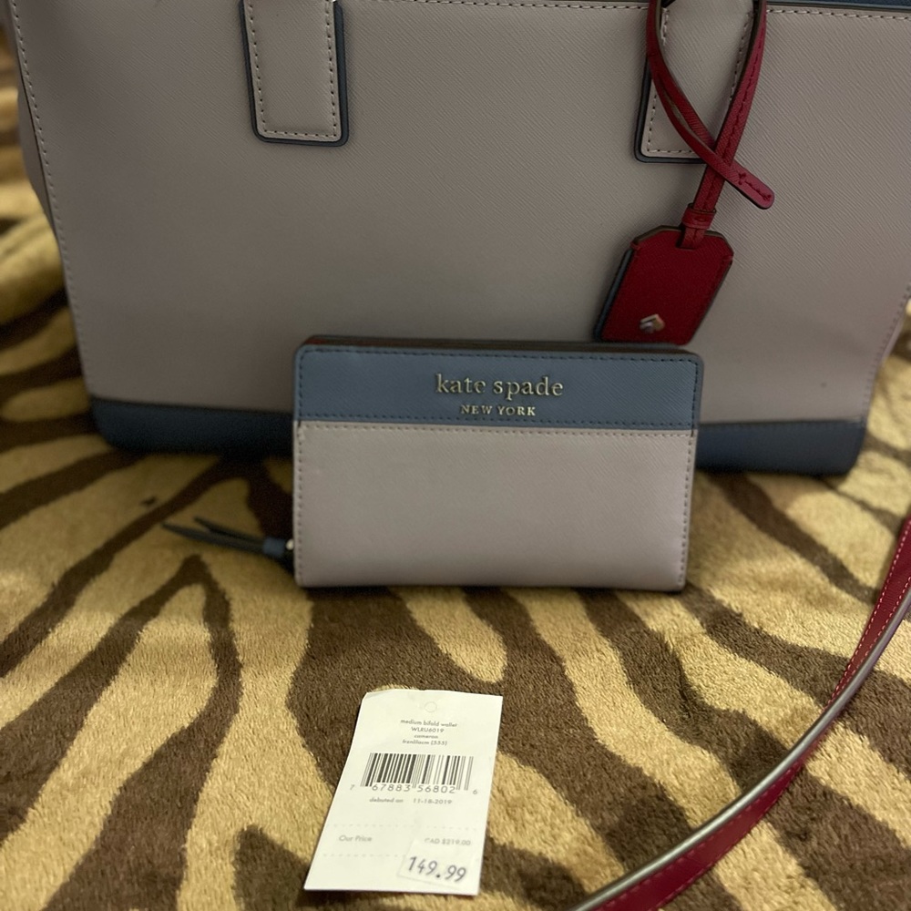 Kate spade med/large satchel and wallet
